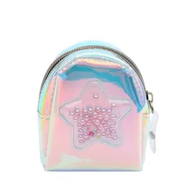 Женский кошелек Модный жемчужный брелок сумка кошелек на молнии ПВХ лазерный кошелек клатч леди