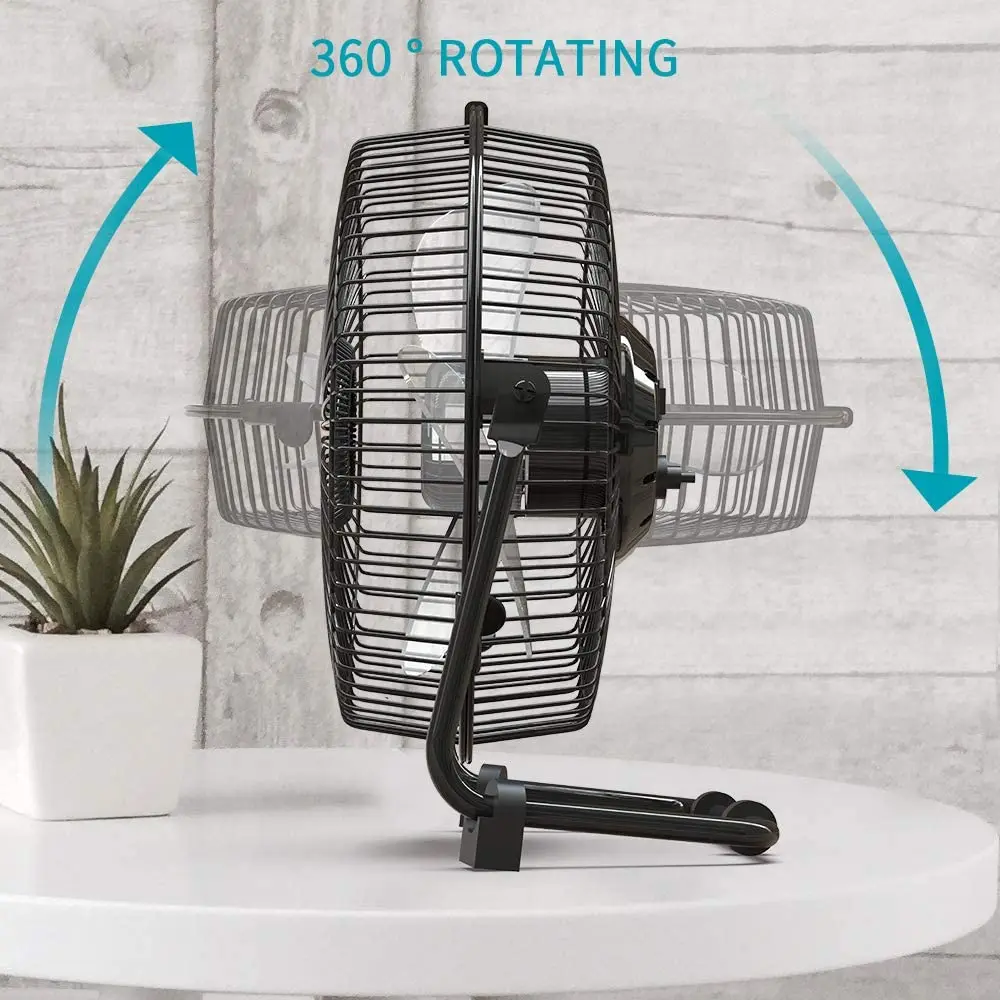 9 Inch Desk Fan USB Powered with USB plug Quiet Portable Fan 2 Speeds Cooling for Home Office Table