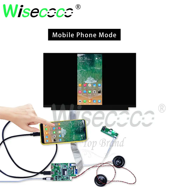 

Wisecoco for mini pc laptop display 13.3 inch 1080p LCD support mobile phone mode LQ133M1JW15 support Android system