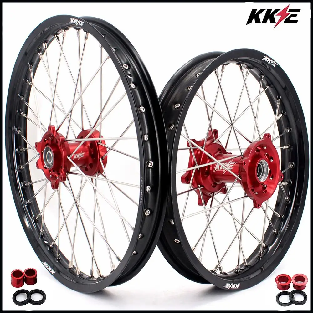 KKE 21 & 18 комплект колес для мотоцикла HONDA CRF250R 2014-2021 CRF450R 2013-2021 Red Hub | Автомобили и
