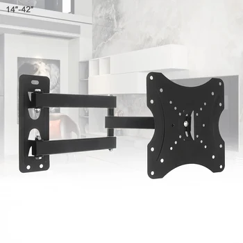 

Universal 35 KG Adjustable TV Wall Mount Bracket Flat Panel TV Frame Support 15° Tilt for 14-42 Inch LCD LED Monitor Flat Pan