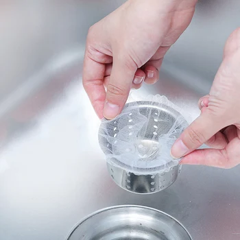 

30/100pcs Functional Disposable Filter Screen Sink Drain Trash Strainer Garbage Mesh Anti-clog Bag Kitchen Accessories