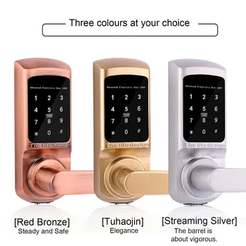 

FM-01 Digital Intelligent Wooden Door Lock Keyless Smart Door Lock Password+Card+Key Unlocking 3 Ways for Interior Door