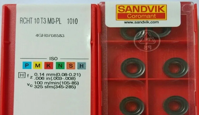 10 шт. SANDVI карбидная вставка RCHT 10 T3 M0-PL 1010