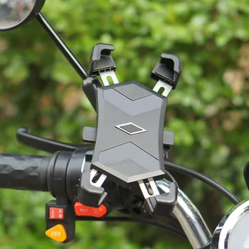 

Universal Handlebar Rearview Mirror Motorcycle Phone Holder GPS Silicone Support Bike Phone Holder