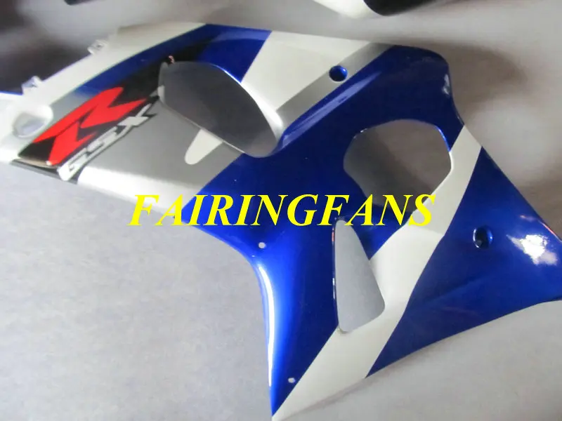 Обтекатели Кузов для SUZUKI GSXR1000 2001 2002 2003 GSXR 1000 K2 00 01 02 белый комплект синих обтекателей+ подарки SS19
