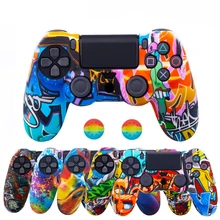 ZOMTOP для sony Dualshock 4 PS4 DS4 Slim Pro контроллер силиконовый камуфляжный чехол защитная кожа+ ручка для большого пальца колпачки для Play Station 4