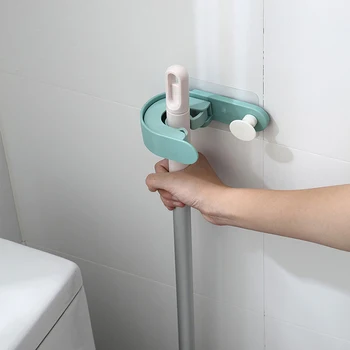 

mop stick holder bathroom wall hanger kitchen organizer wall mount holder Strong paste tools Household accessories