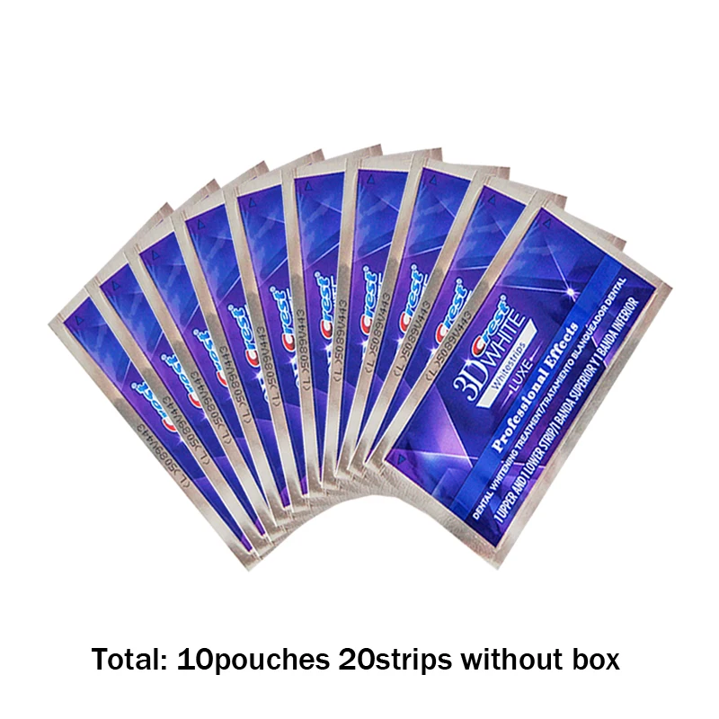 10pouch without box VIP Drop 3D белые отбеливающие полоски для отбеливания зубов - Цвет: 10pouch without box