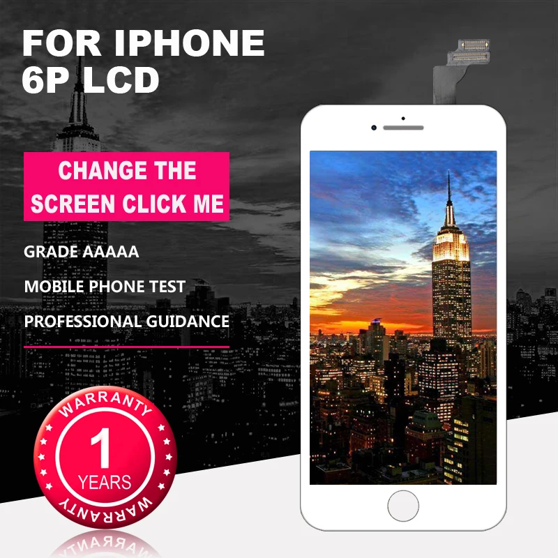 

AAAA + + para pantalla LCD de for iPhone 6Plus con reemplazo de montaje de digitalizador de pantalla tбctil para 5.5 pulgadas