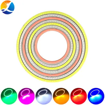 

2pcs 60-120mm 12V Round Ring COB LED Light Angel Eye DRL Lamp for Car Daytime Running Decoration Bulbs White Blue Red Green Pink
