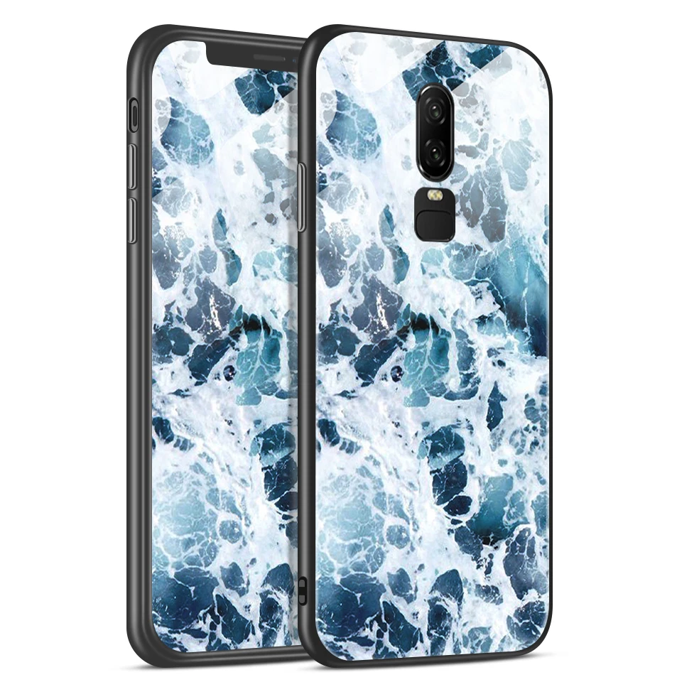 Для OnePlus 6 6T 7 7Pro модный ТПУ чехол для мобильного телефона 1+ 6 6t 7 роскошный ударопрочный закаленное стекло задняя защита жесткий чехол - Цвет: W189