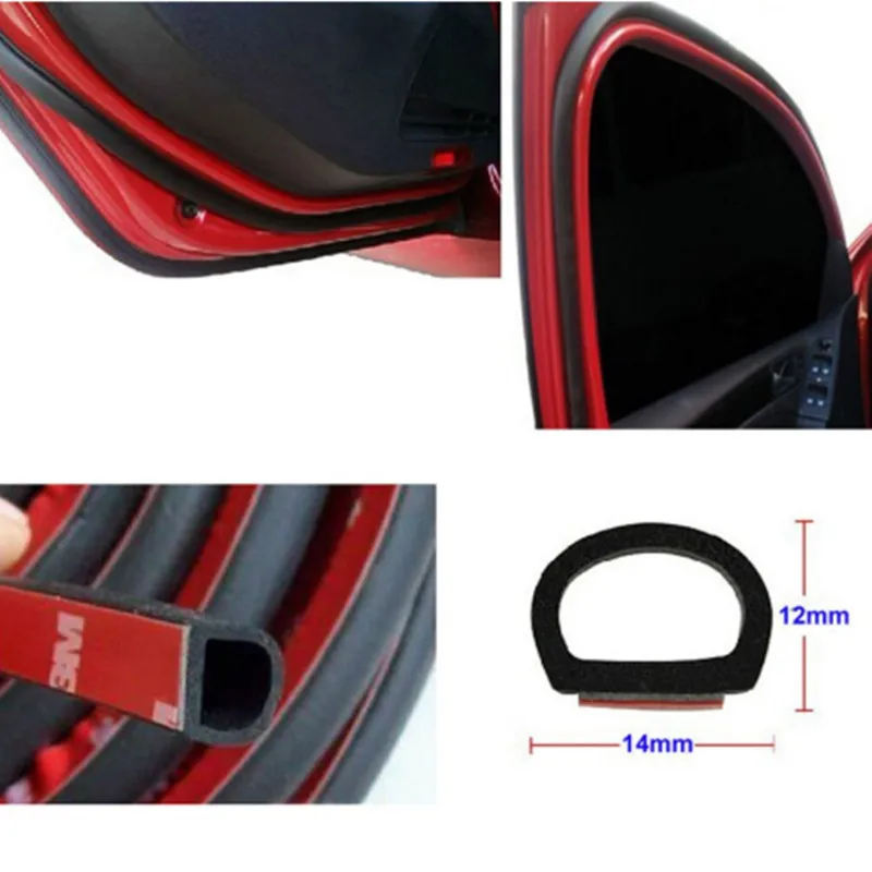 4 METERS Car Door Seal Strip Weatherstrip Rubber Sound Insulation Seals Hollow | Автомобили и мотоциклы