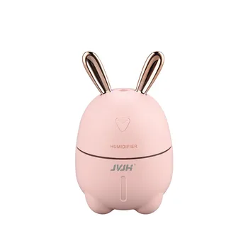 

300ml Mini Ultrasonic Humidifier Low Noise Aroma Diffuser Air Moisturer USB Lady Facial Sprayer Skin Hydrator with 7 Color Light