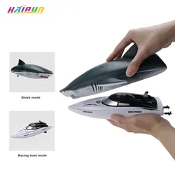 Hairun – bateau télécommandé pour enfant, 2.4G, bateau de vitesse Rc, Simulation de requin, eau électrique, jouets pour garçon 