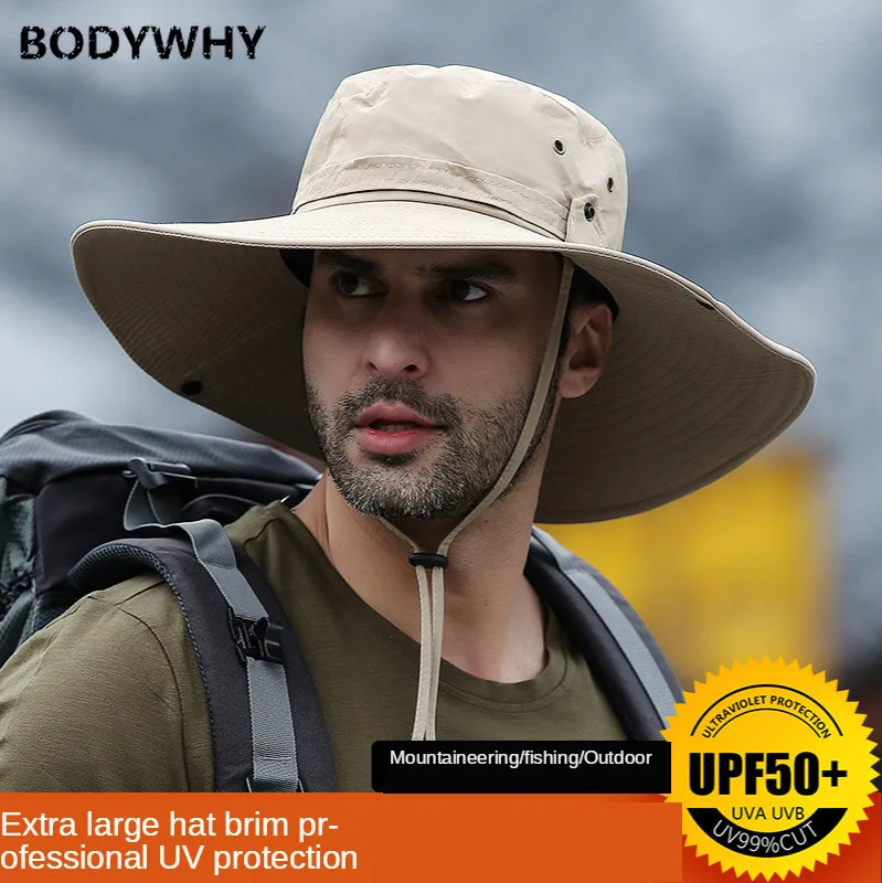 

Fisherman Hat Men New Style Summer Sun-resistant UV-Protection Large Brim Outdoor Fishing Waterproof Quick-Drying Free Shipping