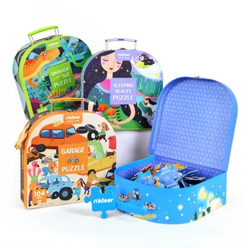 

mideer Kitten Children's Puzzle Puzzle Cognition Human Geography 100 P Dinosaur Traffic Sleeping Beauty Gift