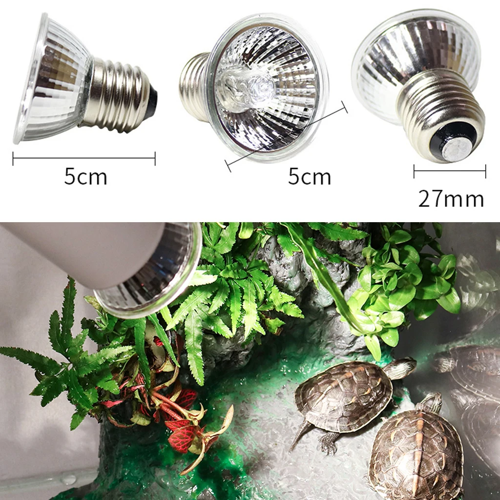 New Reptile Warm Light Lamp Set UVA UVB Flexible Clamp Lamp Holder Thermometer Hygrometer Tortoises Basking 3