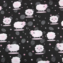 140*50 см розовая овечья хлопковая ткань для мальчиков, Детская рубашка, шляпа, юбка, ручная работа, постельные принадлежности, домашний кошелек из ткани, одеяло