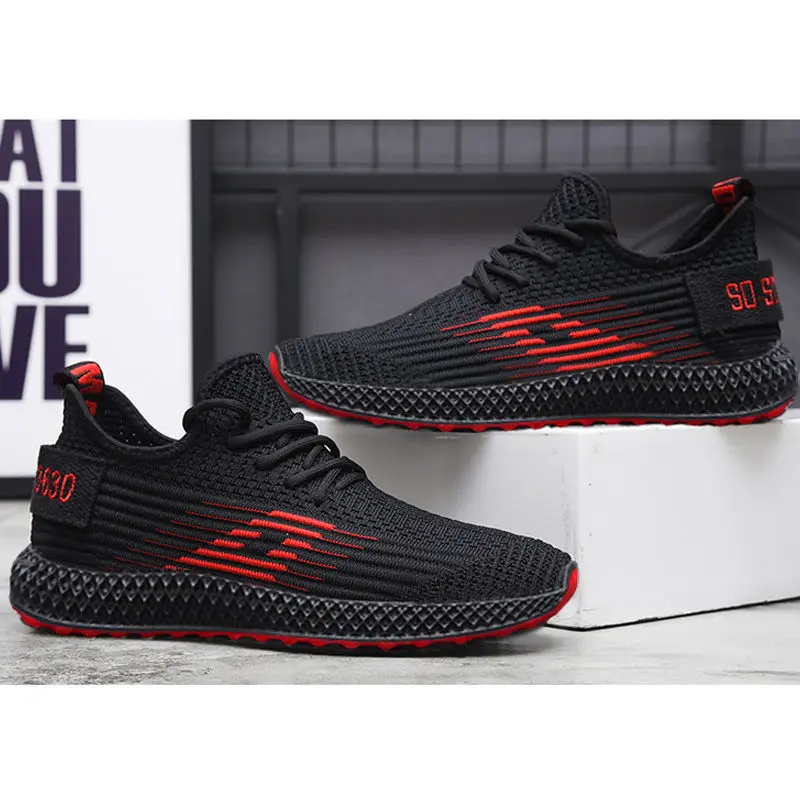 

New Style MEN'S SHOES Korean-style Trend Breathable Casual Shoes Fashion Running Athletic Shoes Fly Woven Coconut Shoes