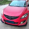 Front Bumper Spoiler Protector Plate Lip Body Kit Carbon Surface Car Decorative strip Chin Shovel For Mazda 6 M6 2006-2015