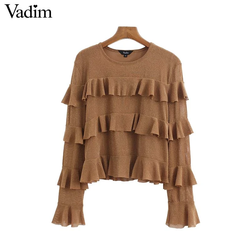 ruffle crop top with layers