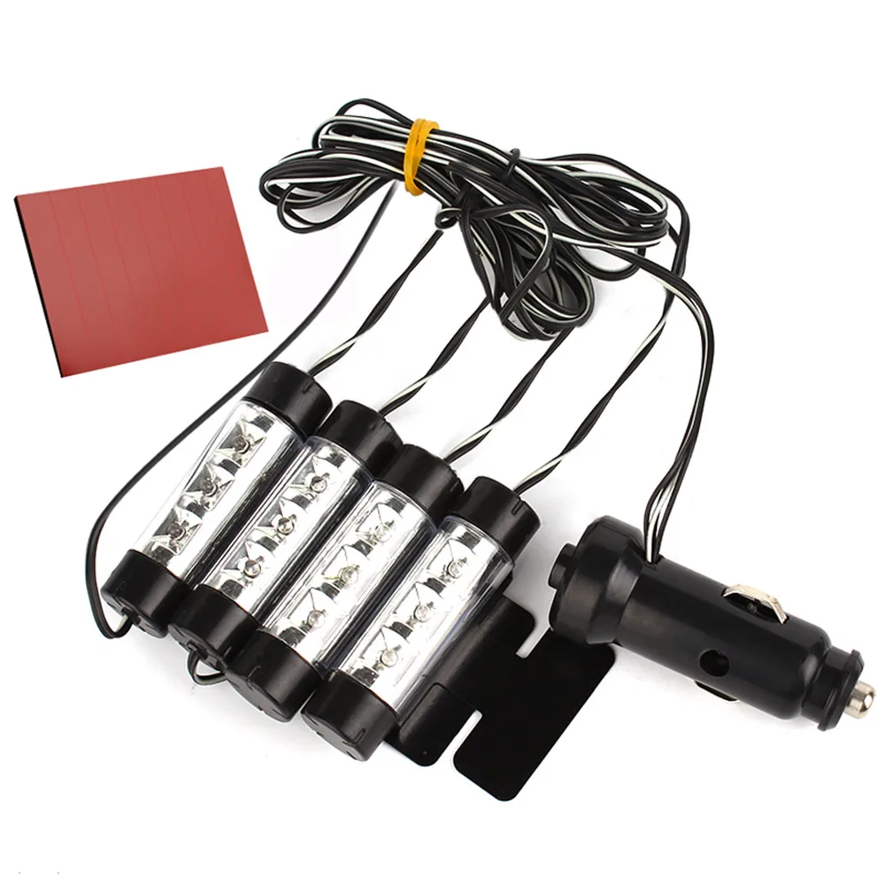 

4 Pieces/SET Blue 4 in 1 12V 4 x 3 LED car Interior light Decorative Atmosphere Light Lamp Atmosphere light