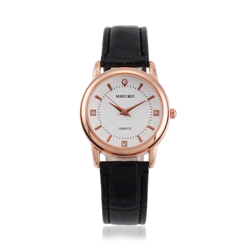 Fashion Lovers Watches Men Women Casual Leather Strap Quartz Watch Women's Dress Couple Watch Clock Gifts Relogios Femininos - Цвет: Black-Women