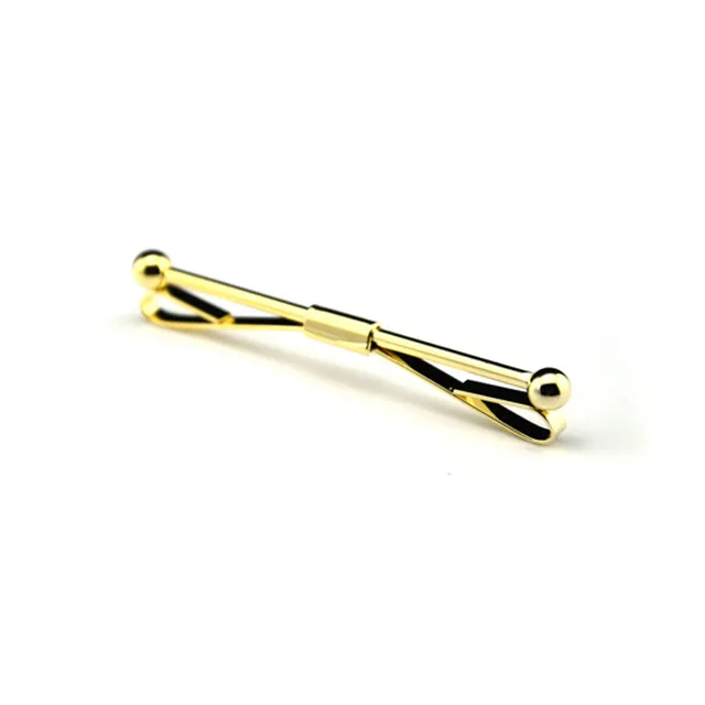 3 color silver _ black _ gold New Collar Pin Tie Clips Men Female Metal Silver Tone Simple Necktie Tie Bar Clasp Clip T002-in Tie Clips & Cufflinks from Jewelry & Accessories on AliExpress - 1