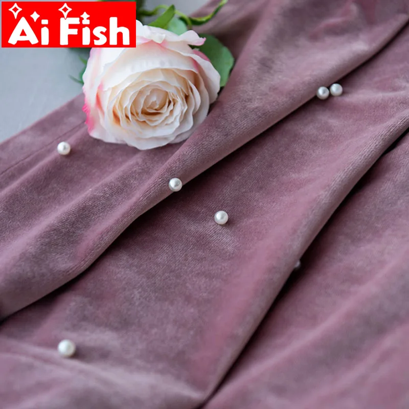 

Solid Luxury Beaded silk velvet Blackout Windows Curtain For Living Room White Pearl Mesh Fabrics Sheer Bedroom Tulle MY148-50