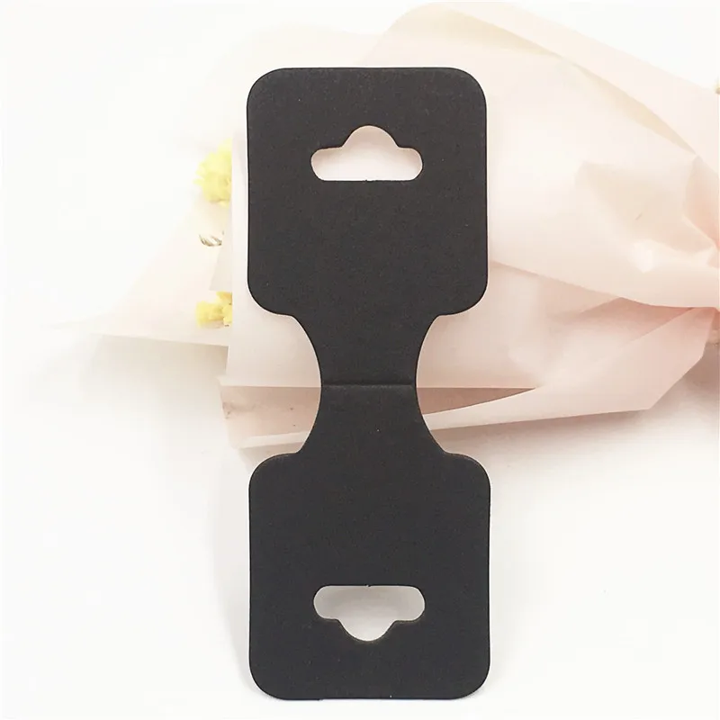 50pcs 9x3.5cm Necklace Bracelet Folding Card Jewelry Display Bracelet Flower Print Label Price Tag Cardboard DIY Gift Packaging