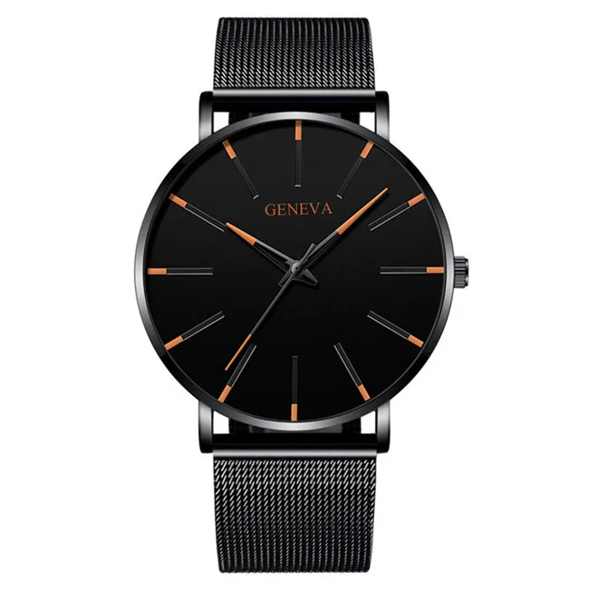 reloj hombre 2022 Watch Men Minimalist Ultra Thin Watches Men's Fashion Stainless Steel Mesh Belt Quartz Watch relogio masculino 