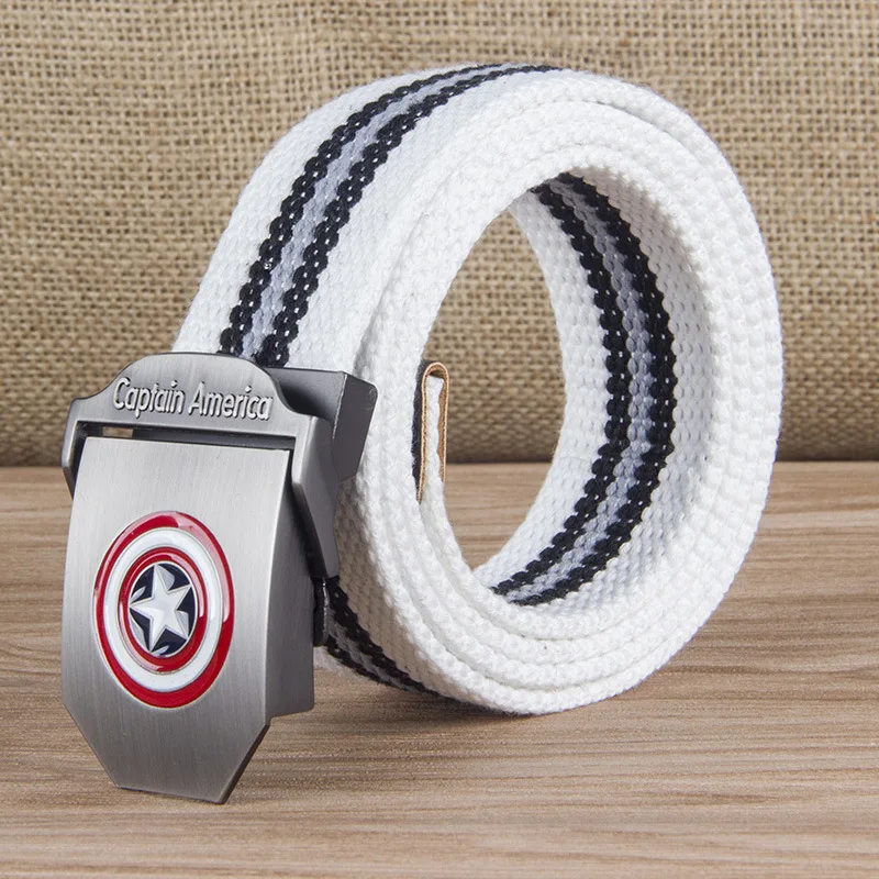 

Waistband The Avengers Endgame Iron Man/Captain America/Thor Realm Cosplay Belt Cartoon Canvas Buckle Waist Belt Men Belts