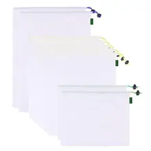 Reusable Mesh Produce Bags, Environmentally Friendly Fruit Vegetable Produce Bags with Drawstrings for Shopping and Storage, 3 D