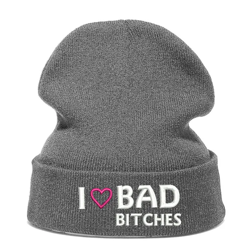 Шапка бини Skullie вязаная шапка носок Зимняя Вышивка крутой панк для мужчин и