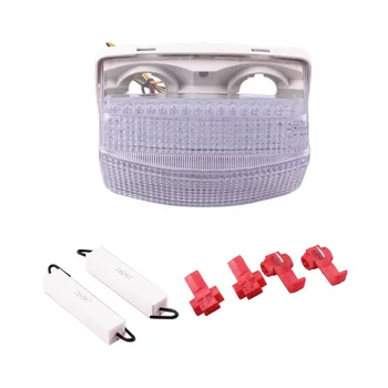 

LED Brake Tail Light Integrated Turn Signals For Yamaha FZR1000 1991-1995 1992 1993 1994 Clear