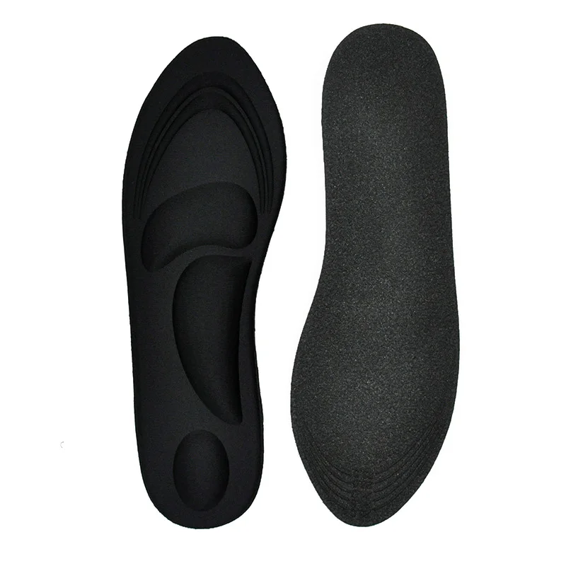 4D ортопедические стельки из замши с эффектом памяти для обуви, поддержка свода стопы, мягкие дышащие здоровые плоские стельки для ухода за ногами, стельки для обуви - Цвет: Black