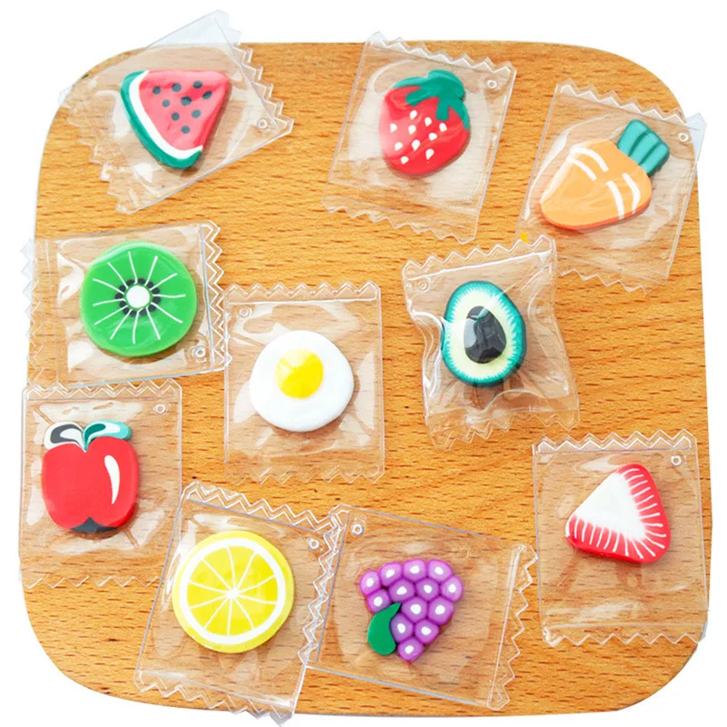 

10Pcs PVC Transparent Appliques Candy Shape Fruit Clay Filler DIY Jewelry Earring Making Pendant Charms Accessories Scrapbooking