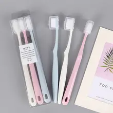 3 шт./упак. Ультрамягкая зубная щетка для выпрямления волос Экологичная чистка зубов Гигиена полости рта антибактериальная зубная щетка