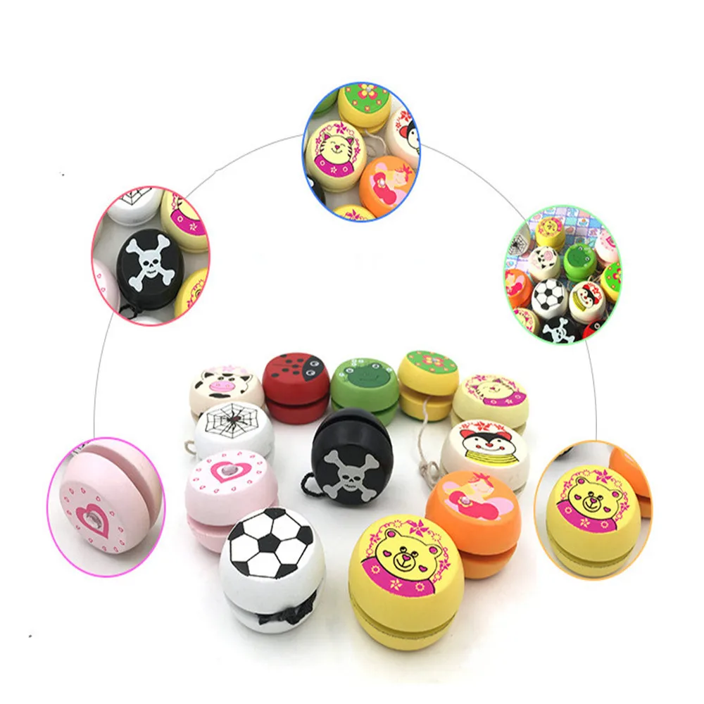 ZXZ Lindo animprime игрушки madera yoyo mariquita juguetes nignos yo-yo creativo Yo juguetes para nignos yoyo bola