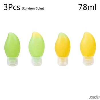 

3pcs Portable Travel Bottles Silicone Containers Refillable Tube for Shampoo Mak