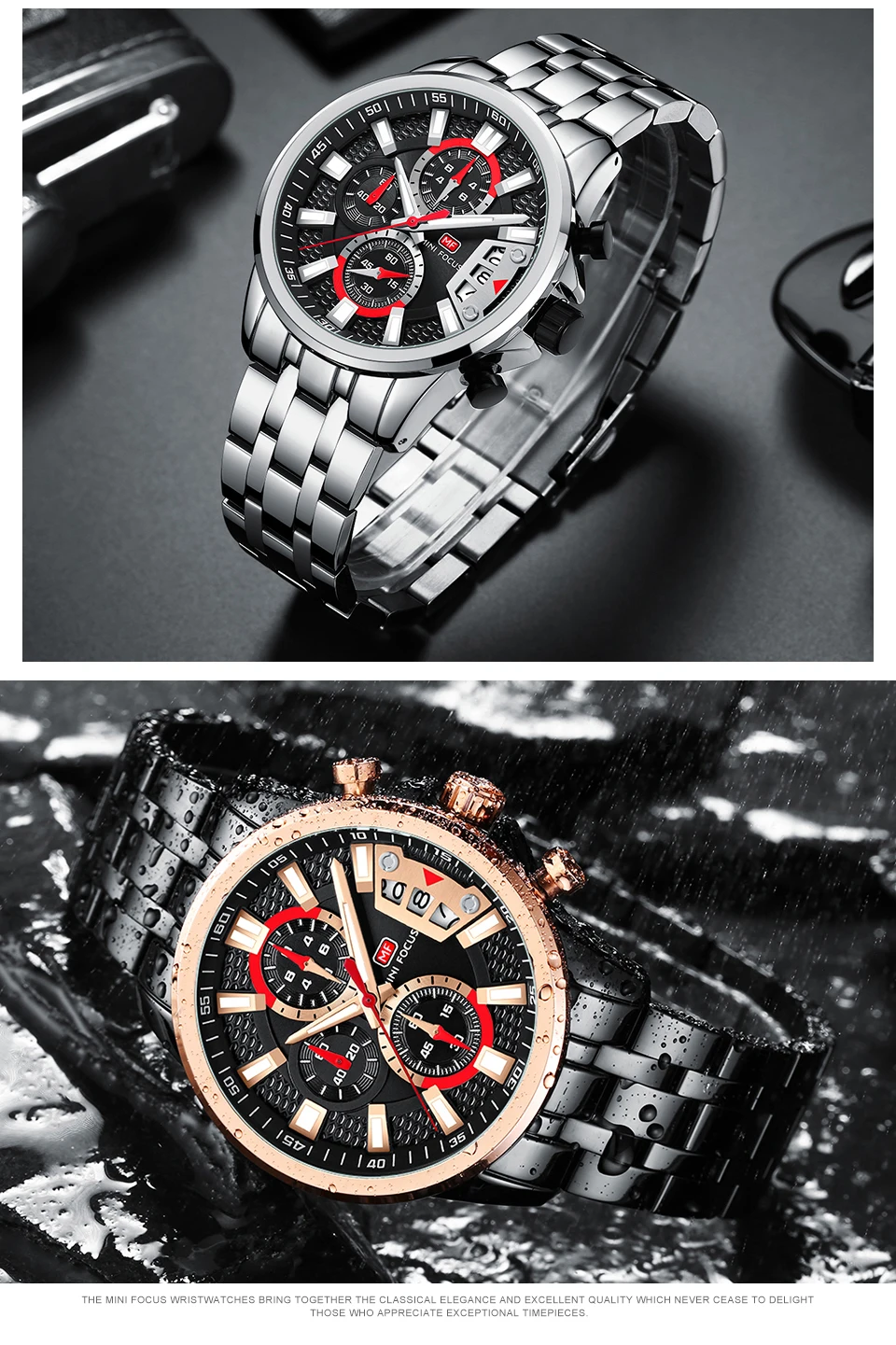 MINI FOCUS quartzhorloge voor heren Waterdicht_voghion.com