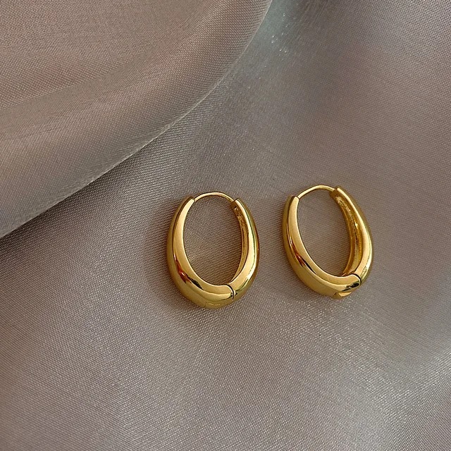 New Hot Sale Fashion Metal Drop Earrings For Women Vintage Hoop Earrings 2021 Trend Korean Fashion Jewelry Party Christmas Gift EH005A