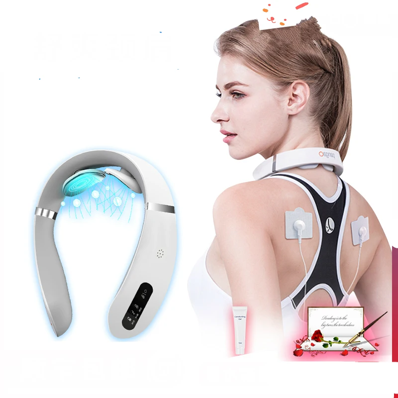 

Electric Neck and Back Pulse Massager Infrared Heating Cervical Vertebra Treatment Shoulder Massager Relief Tool Health Care