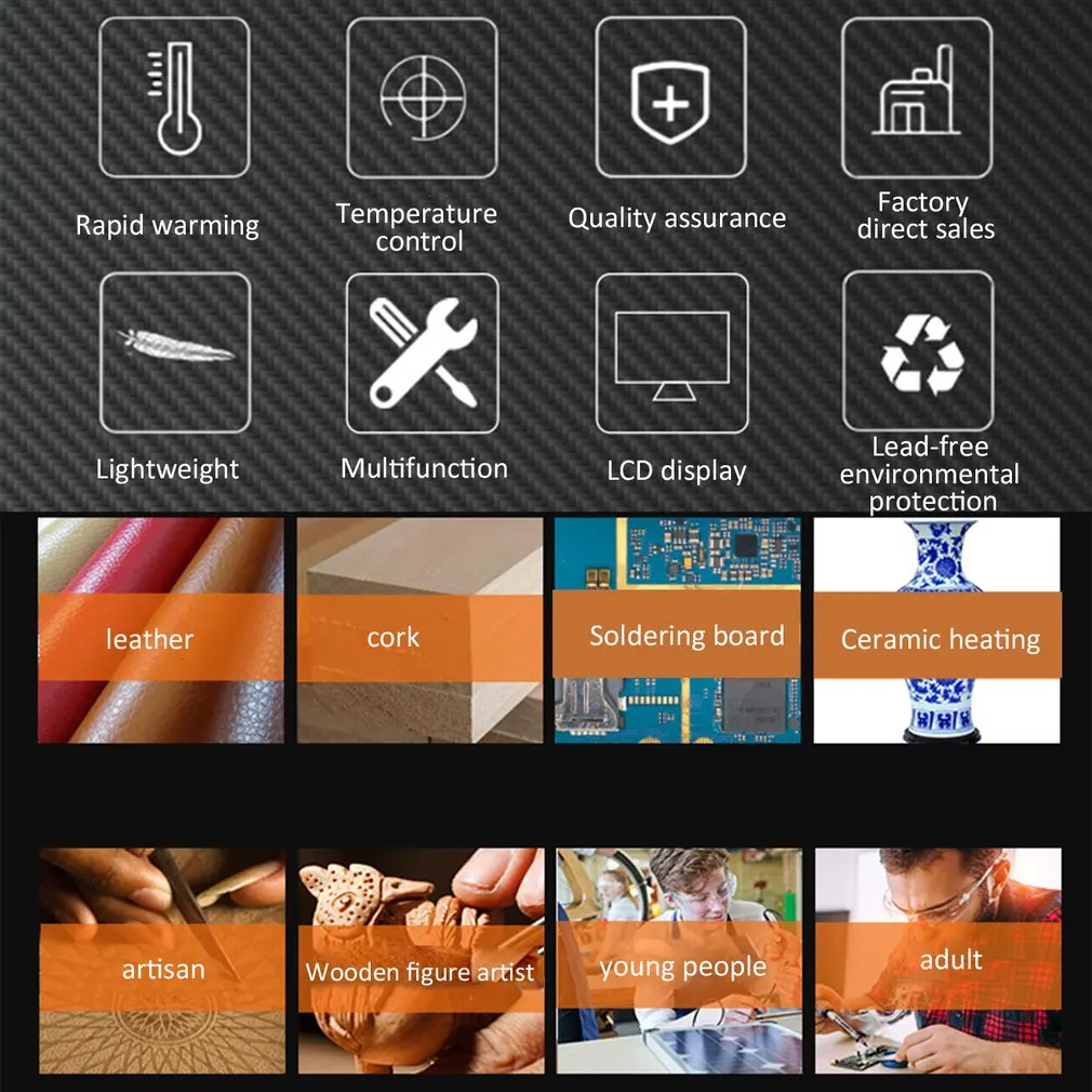 Цифровой дисплей паяльник набор гравировка пайка сварочный инструмент Регулируемая температура сварочная ручка Прямая доставка горячая