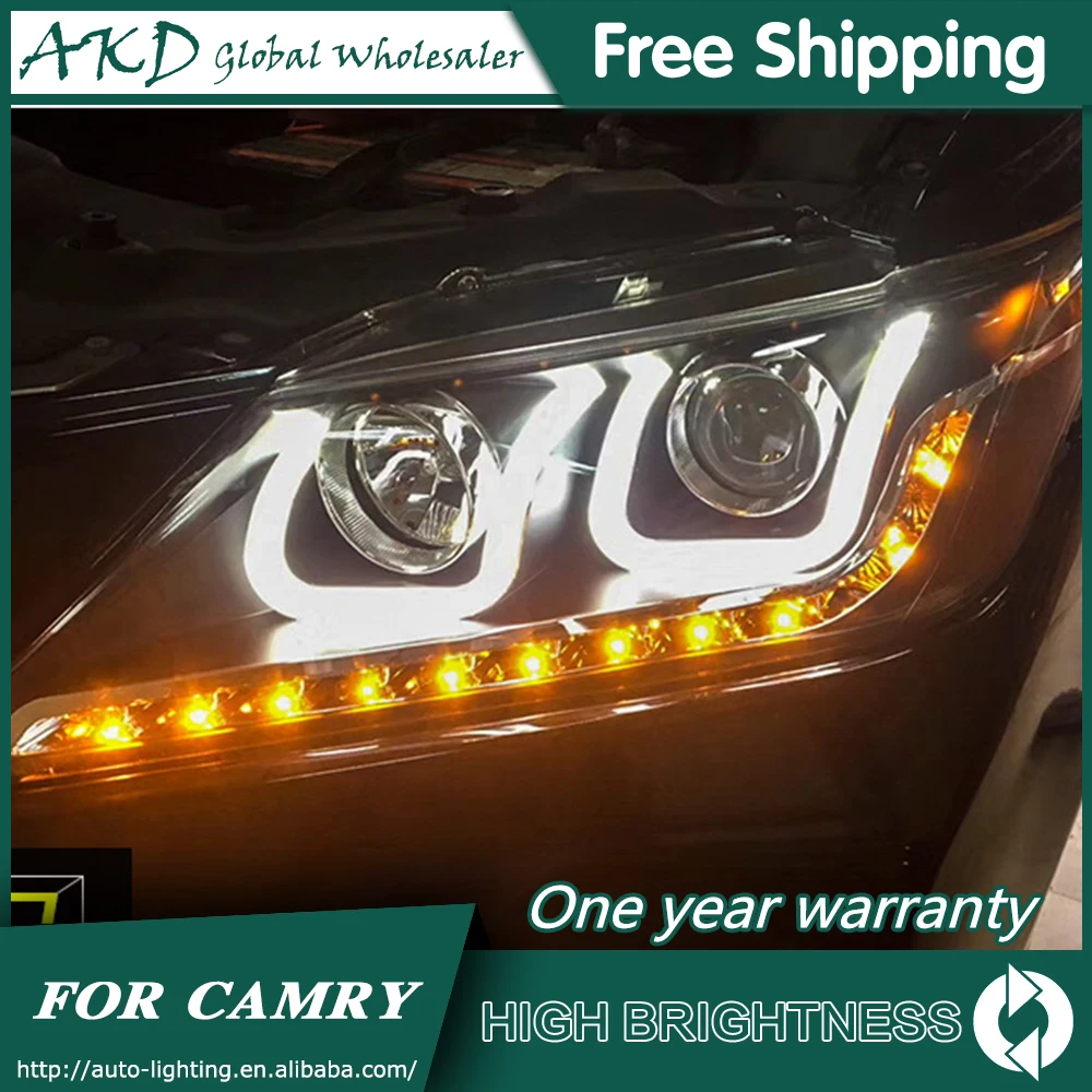 Headlights For Toyota Camry V50 2012-2014 DRL Day Running Light Head Lamp LED Bi Xenon Bulb Fog Lights Car Accessory | Автомобили и