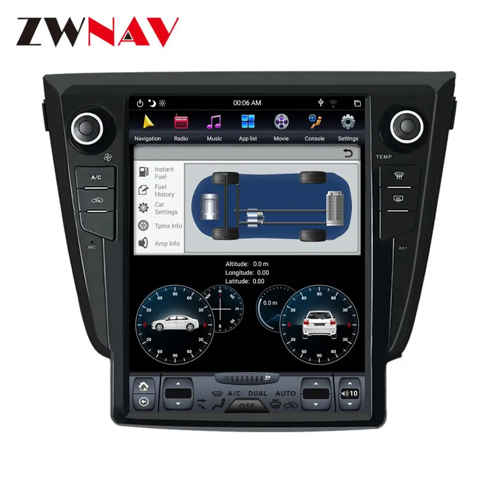 Best 4+64 Tesla style Android 8.1 Car Stereo Multimedia ForNISSAN X-TRAIL Qashqai 2013+ Radio GPS Navi Audio vertical screen headunit 2