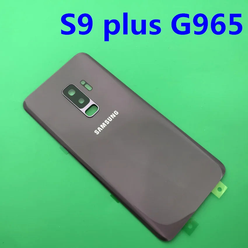 Оригинальное стекло для samsung Galaxy S9, G960, S9 plus, G965, задняя крышка для батареи, задняя крышка для двери, запасной чехол+ клейкая наклейка