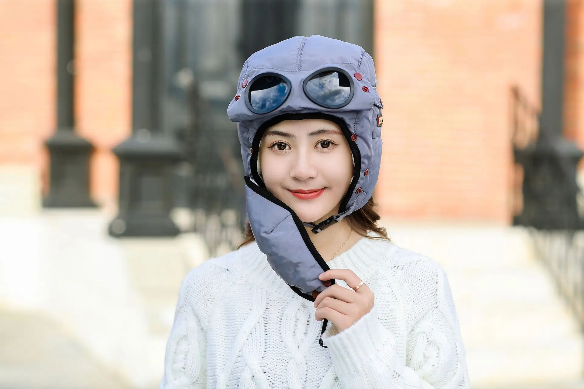 Winter Hats for Women Skiing Thermal Hat Fishing Cycling Hiking Caps Outdoor Glasses Mask Motorcycle Caps Women Cap for Cold