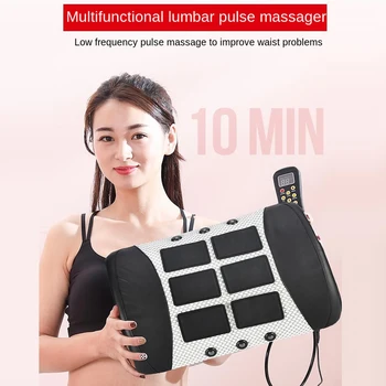 

Pulse Infrared Heating Vibration Waist Massager Pillow Magnetic Therapy Adjustable Airbag Lumbar Traction Massage Instrument